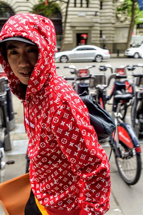 supreme lv onesie|supreme x louis vuitton jacket.